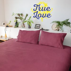 Bed Sheet Set 4pcs Wrinkle Free Size King Color Burgundy